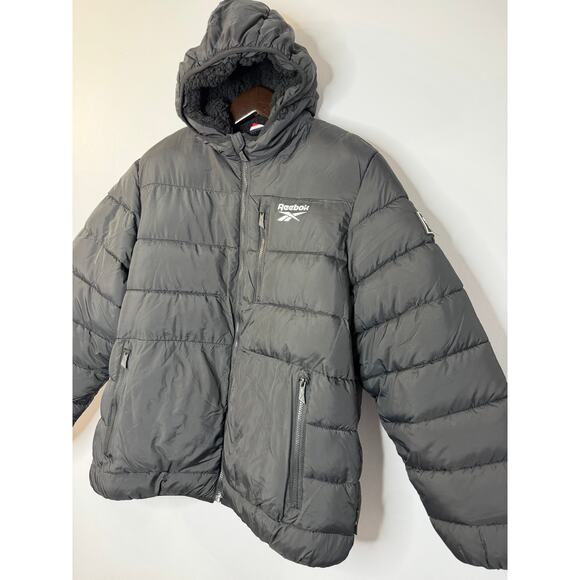 NWOT Reebok Mens Wind Water Resistant Insulated Puffer Jackets Black Sz XL - Picture 6 of 16